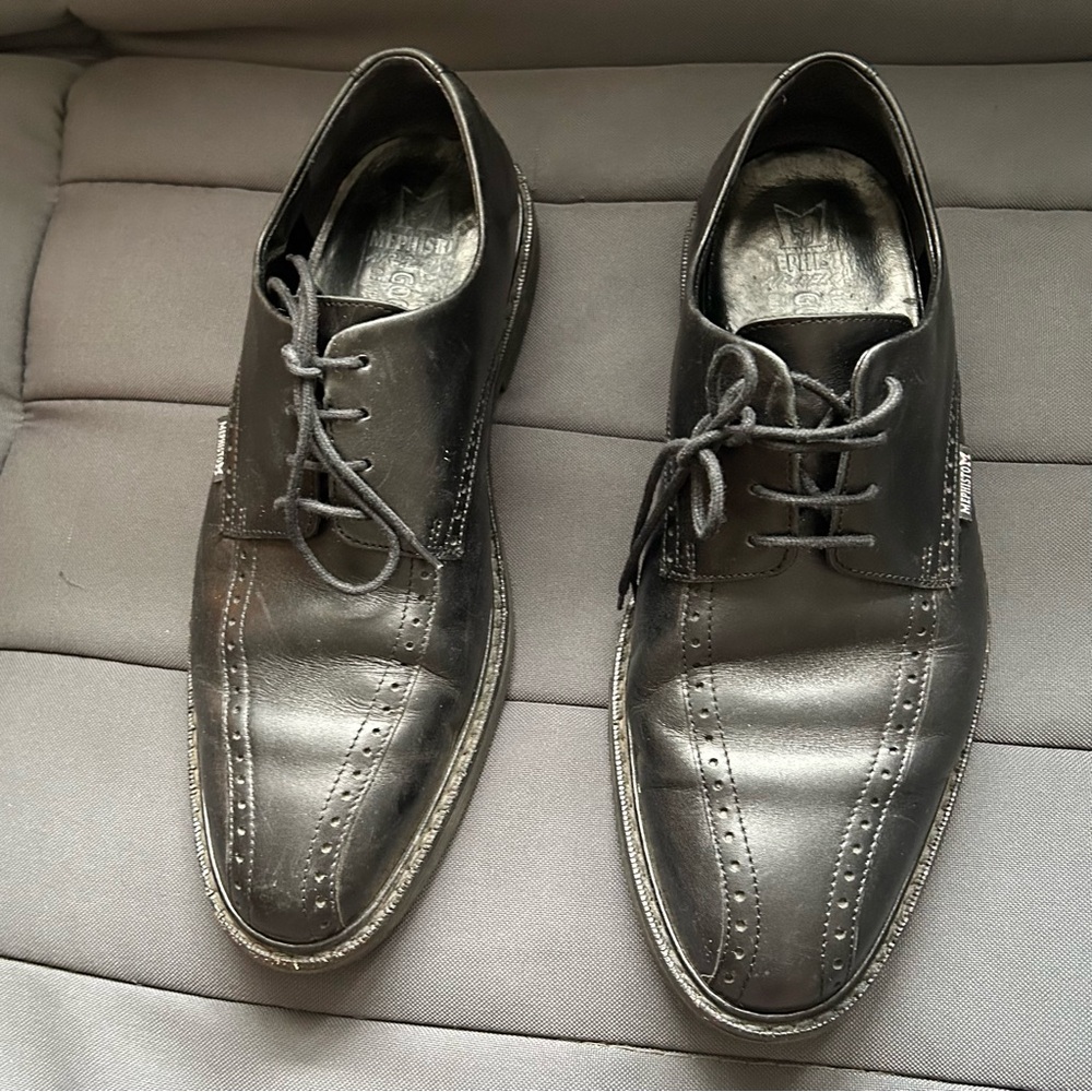 Mephisto Mens Goodyear Belt Classic Black Leather Oxfords, Size 9 - Picture 7 of 12